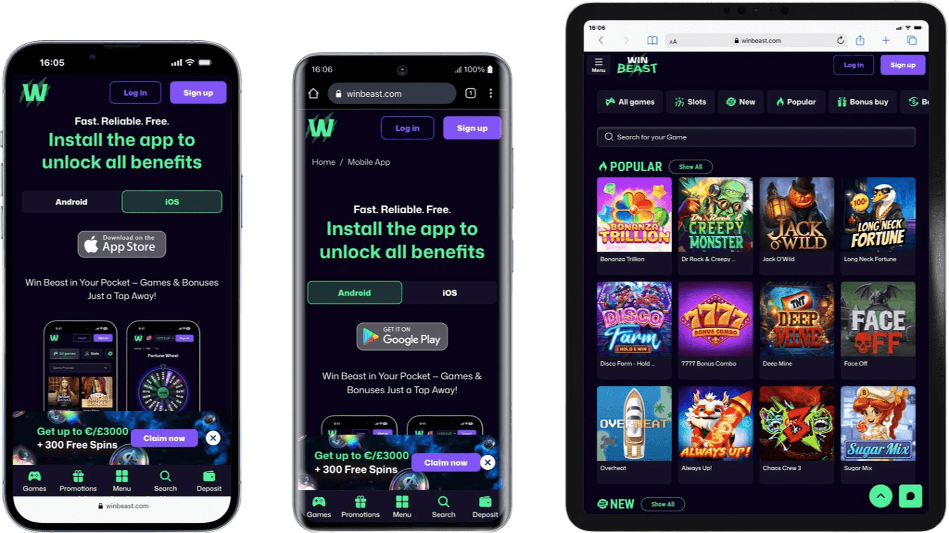 Winbeast Casino App Screenshot